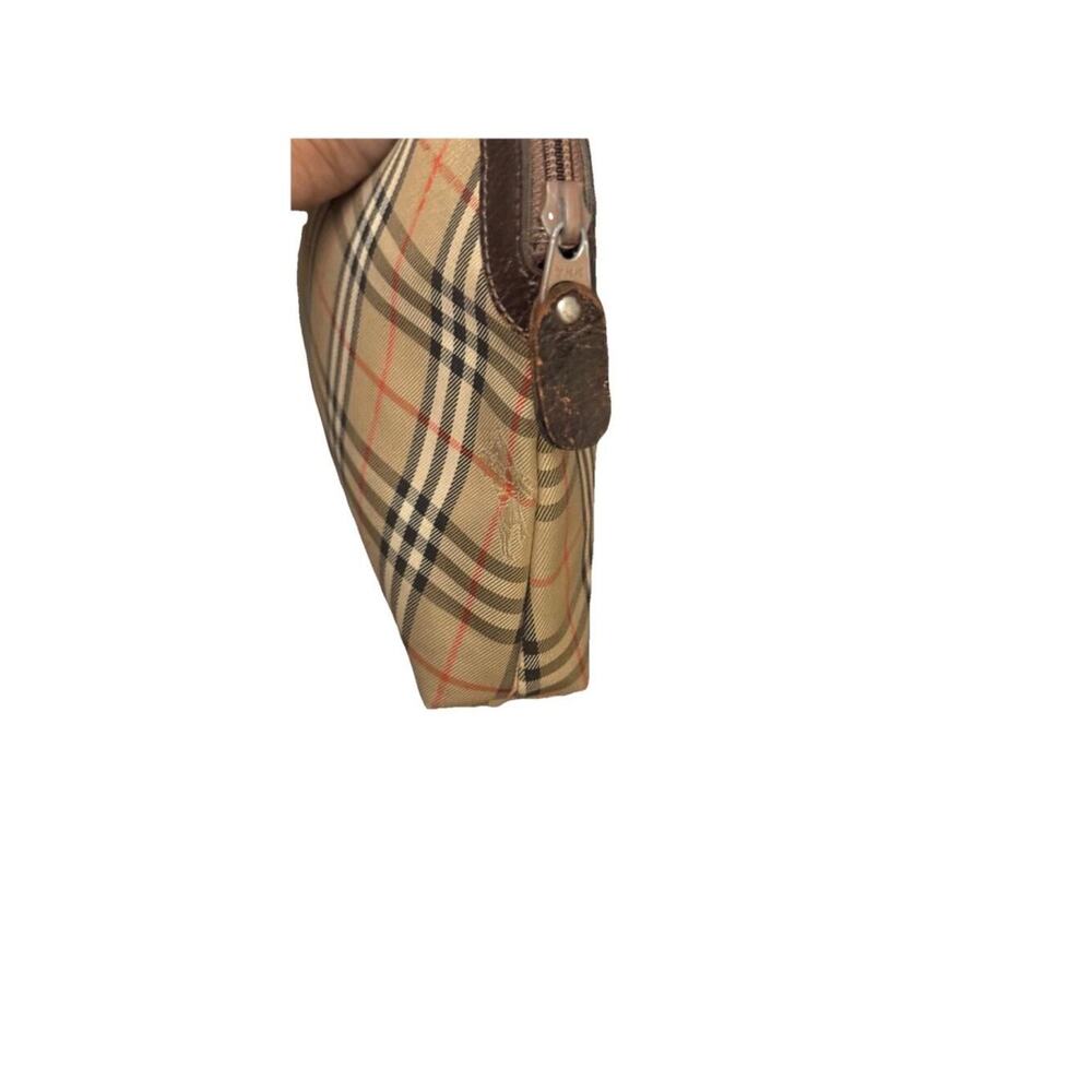 BURBERRY’s Nova Check Beige Canvas Pouch Clutch Vintage - Picture 5 of 11
